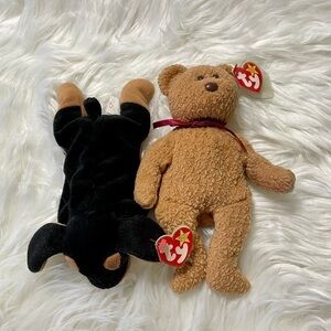 TY Beanie Babies 1996 Curly & Doby Set of 2